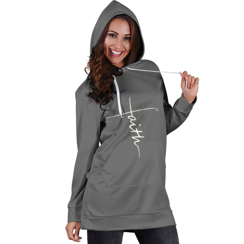 Faith Hoodie Dress Gray