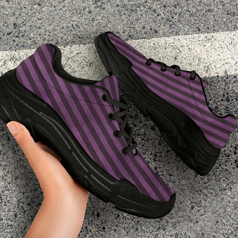 Purple Stripe Chunky Sneakers