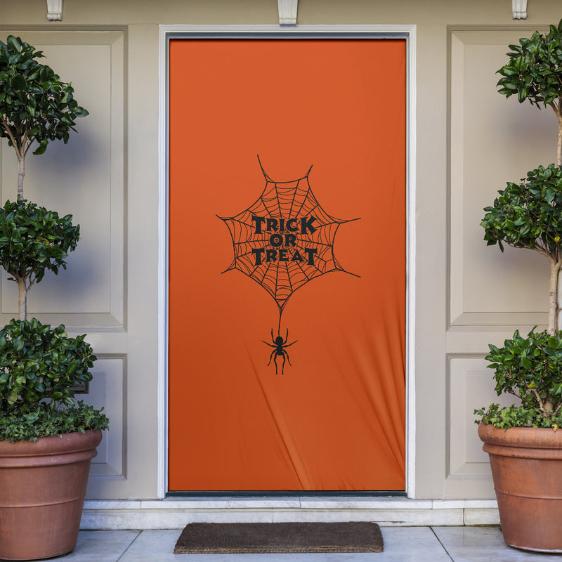 Telaraña de truco o trato - Calcetín para puerta de Halloween