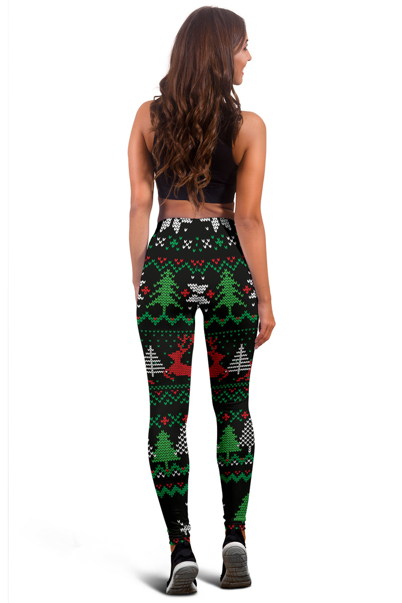 Feo Navidad Rojo Verde Negro Leggings