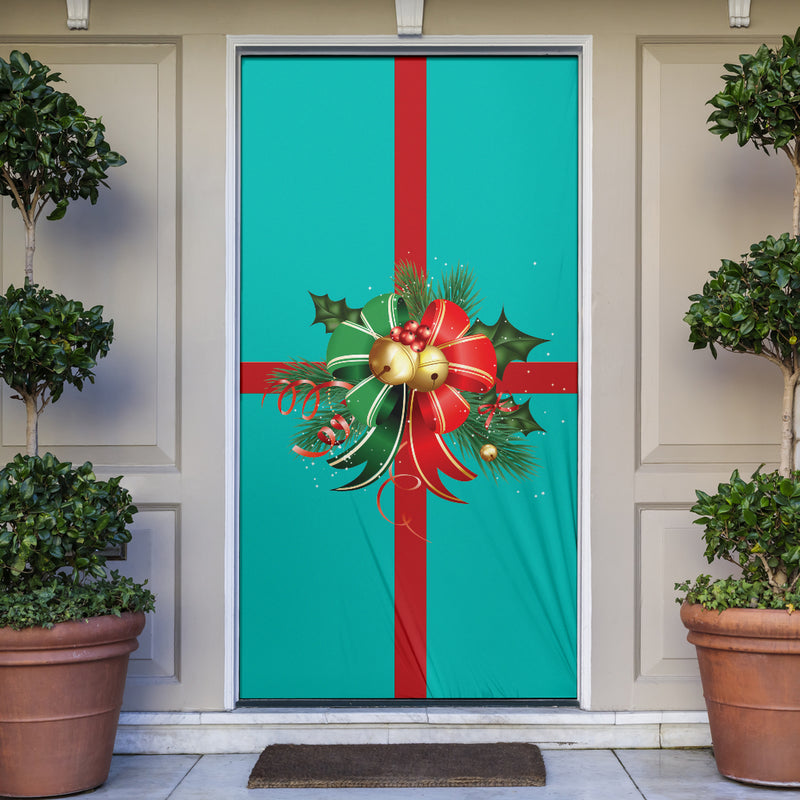 Christmas Decor Bow (Tiffany) - Christmas Door Sock