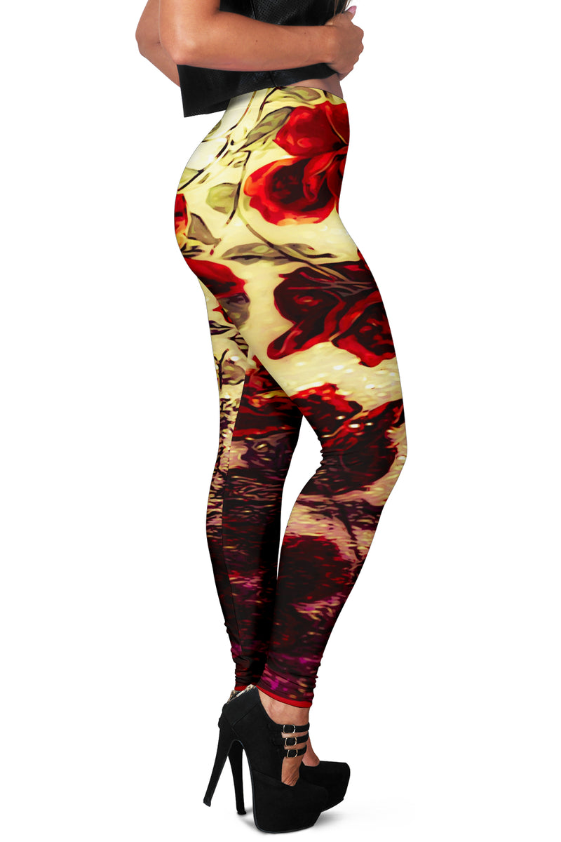 Floral Embosses: Roses 03 Leggings