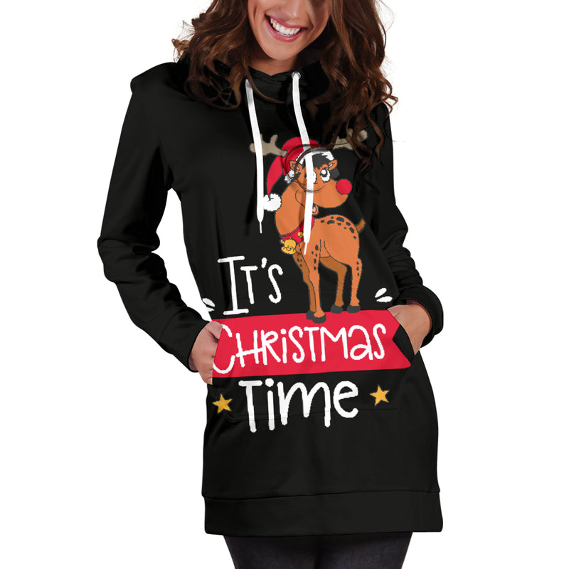 Women's Hoodie Dress - Christmas