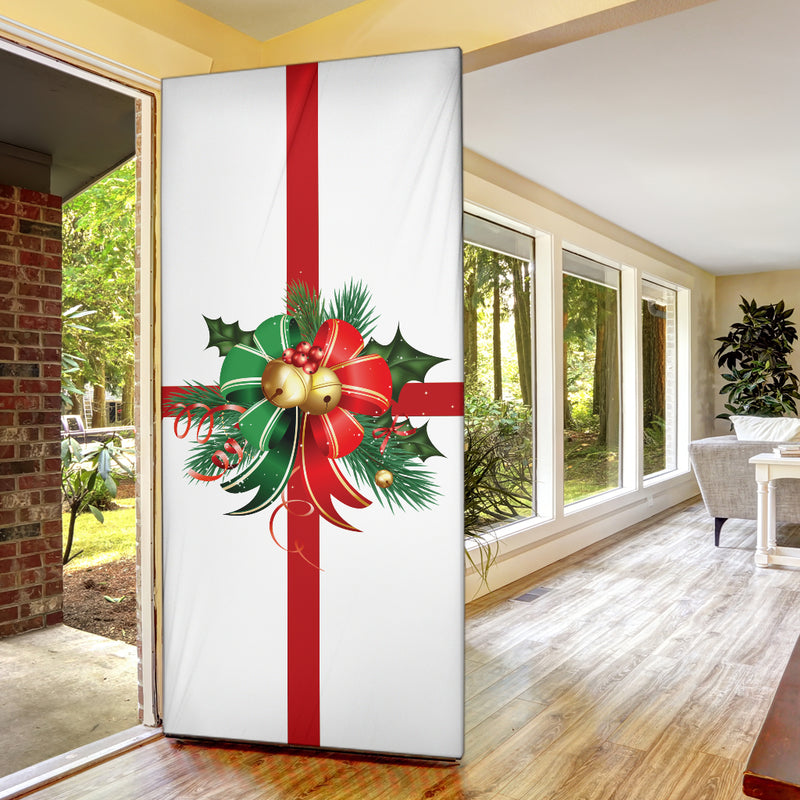 Christmas Decor Bow (White) - Christmas Door Sock