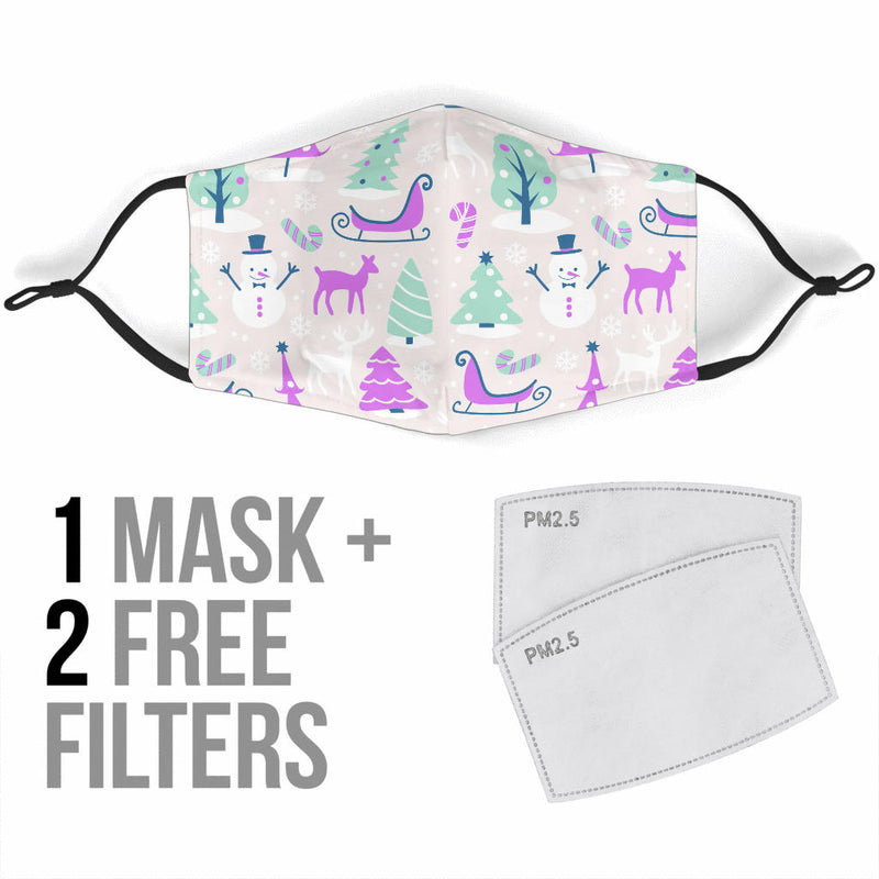 Christmas Patterns (001) - Face Mask