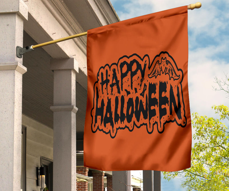 Happy Halloween 2 (Orange) - Halloween Flag