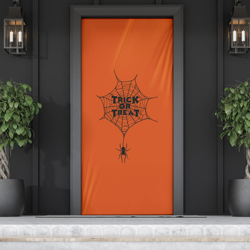 Telaraña de truco o trato - Calcetín para puerta de Halloween