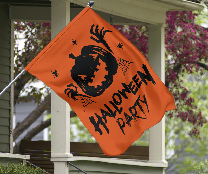 Fiesta de Halloween (Naranja) - Bandera de Halloween