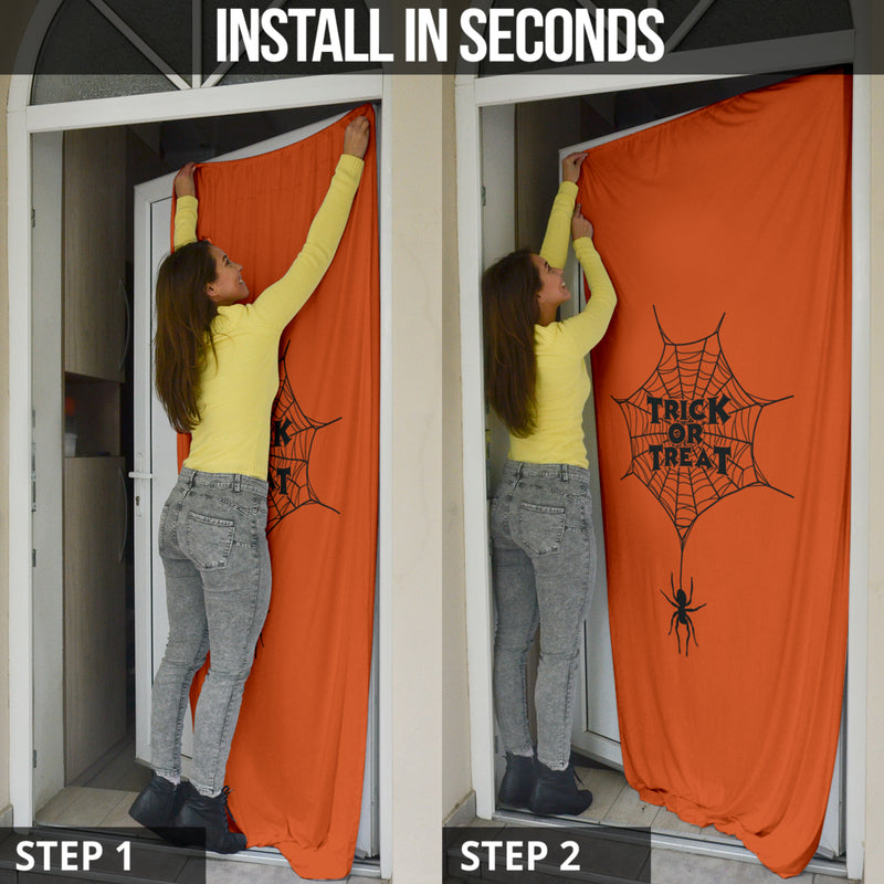 Trick or Treat Web - Halloween Door Sock