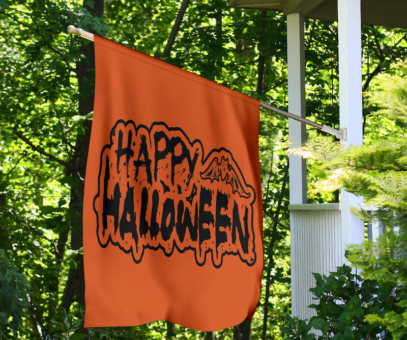 Feliz Halloween 2 (Naranja) - Bandera de Halloween