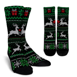 Calcetines de reno con estampado navideño