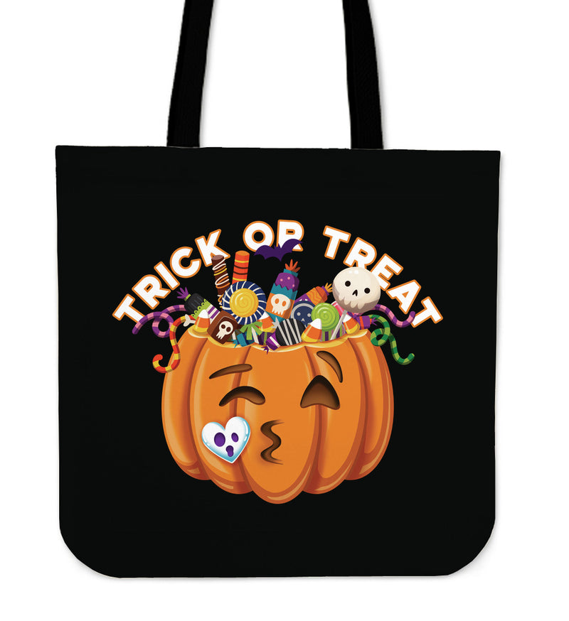 Trick Or Treat Black Tote Bag