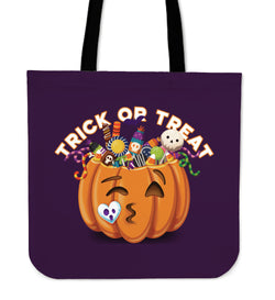 Trick Or Treat Puple Tote Bag