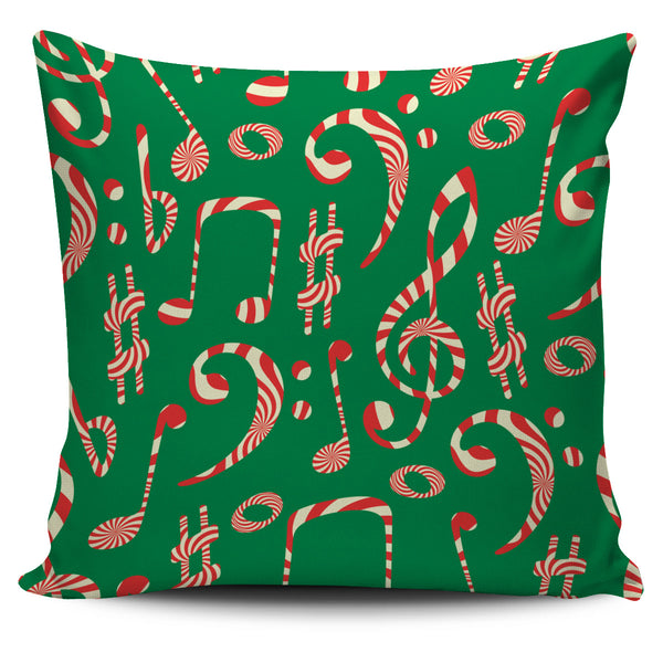 Christmas Notes and Clefs Pillow Cover