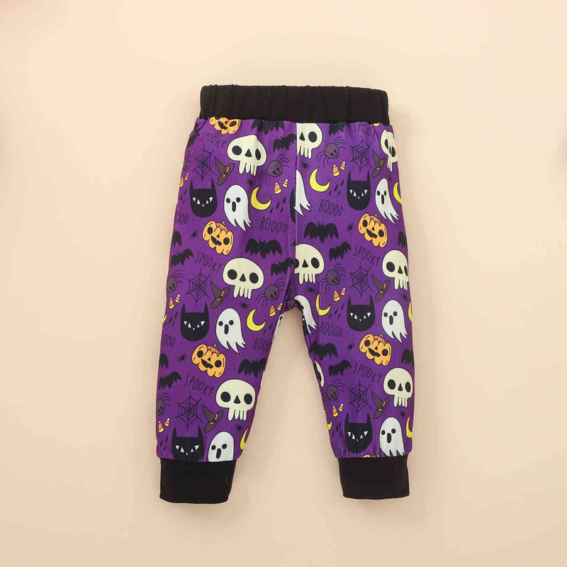 Conjunto de body con cuello redondo y pantalones largos estampados MY FIRST HALLOWEEN