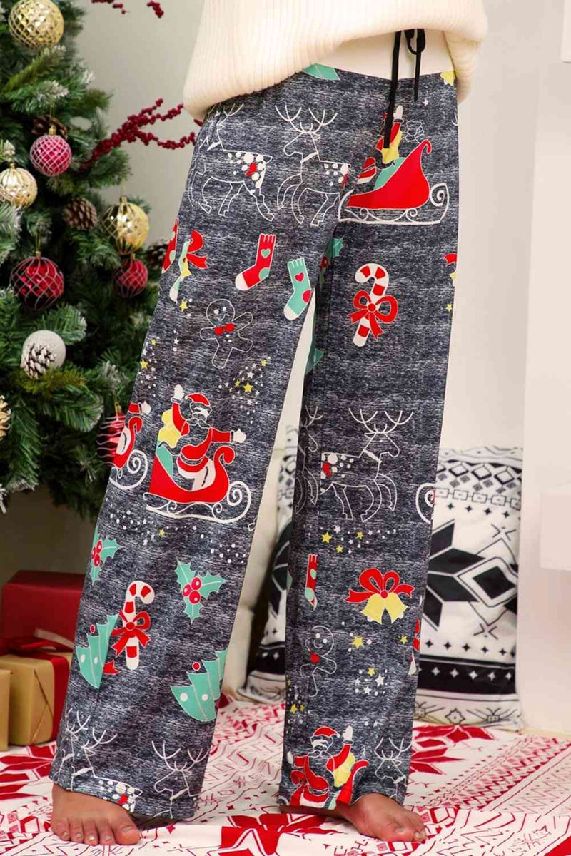 Pantalones navideños de pierna recta