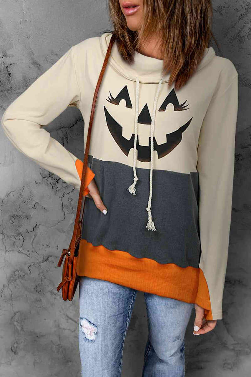 Long Sleeve Jack-O'-Lantern Graphic Sweatshirt