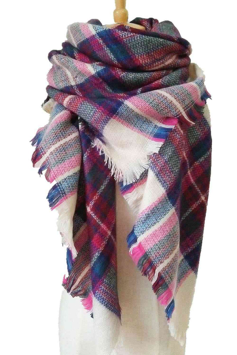 Plaid Imitation Cashmere Scarf