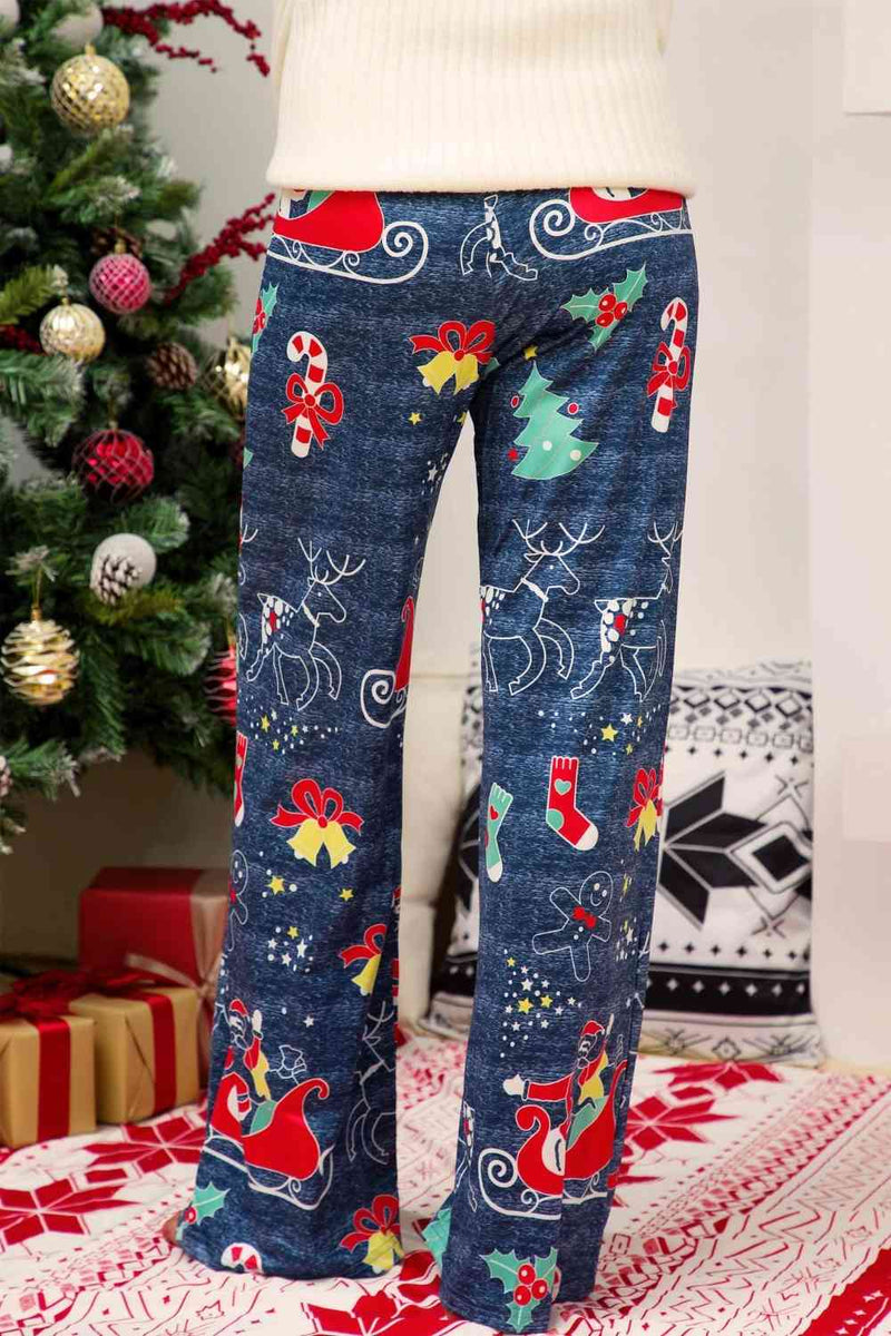 Pantalones navideños de pierna recta