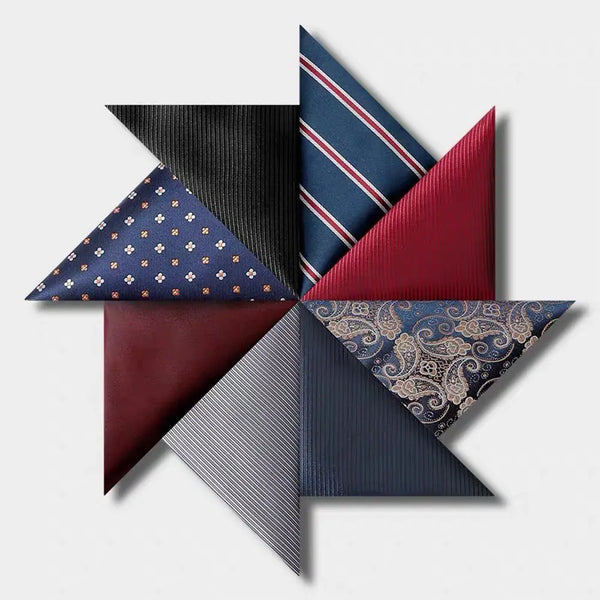 1PC New Handkerchief for Mens Suits Small Pocket Square for Wedding Scarves Vintage Fabric Scarf Hankies Towels Birthday Gifts