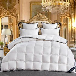 White Grey Goose Down Comforter Twin Full Queen King size Quilt Duvet bed cover filler set Warm Blanket edredon colcha couette