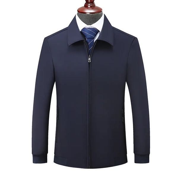 Mens Jackets Plus Size Coats Turn Down Collar Men Winter Jacket Zipper Pocket Men's Clothing 2022 Fashion Long Sleeve Coat Men
