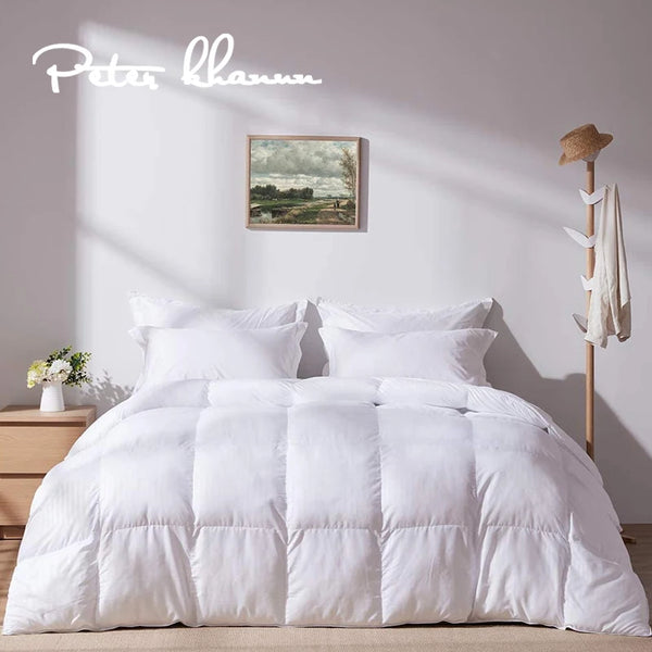 Peter Khanun Bedding Duvet All Season Comforter Washable Microfiber Bedding Comforter with Corner Tabs Small Queen King Size