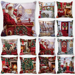 Navidad 2022 New Year Gift Christmas Pillowcase for Home Christmas Decoration Christmas Pillowcase Merry Christmas Xmas 45x45cm