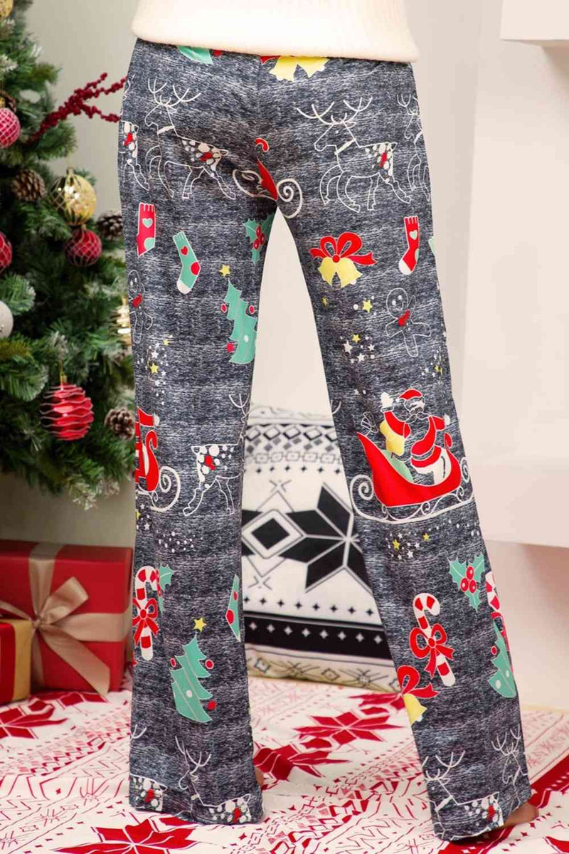 Pantalones navideños de pierna recta