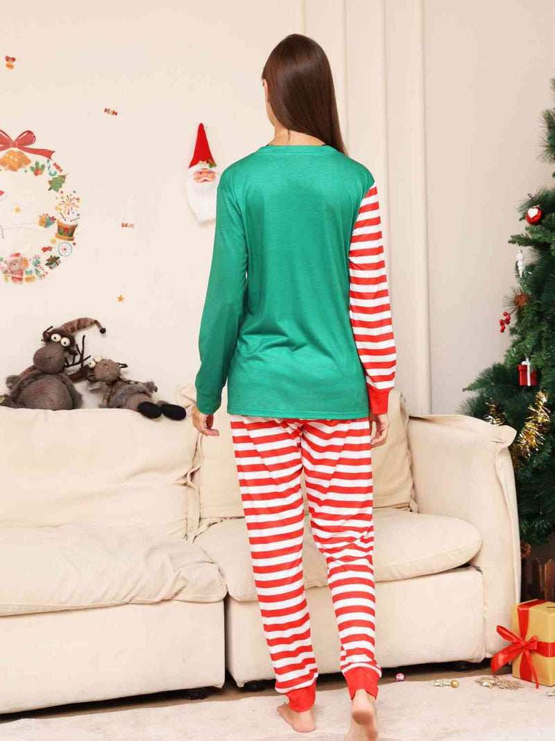 Conjunto de pantalón y top FELIZ NAVIDAD de tamaño completo