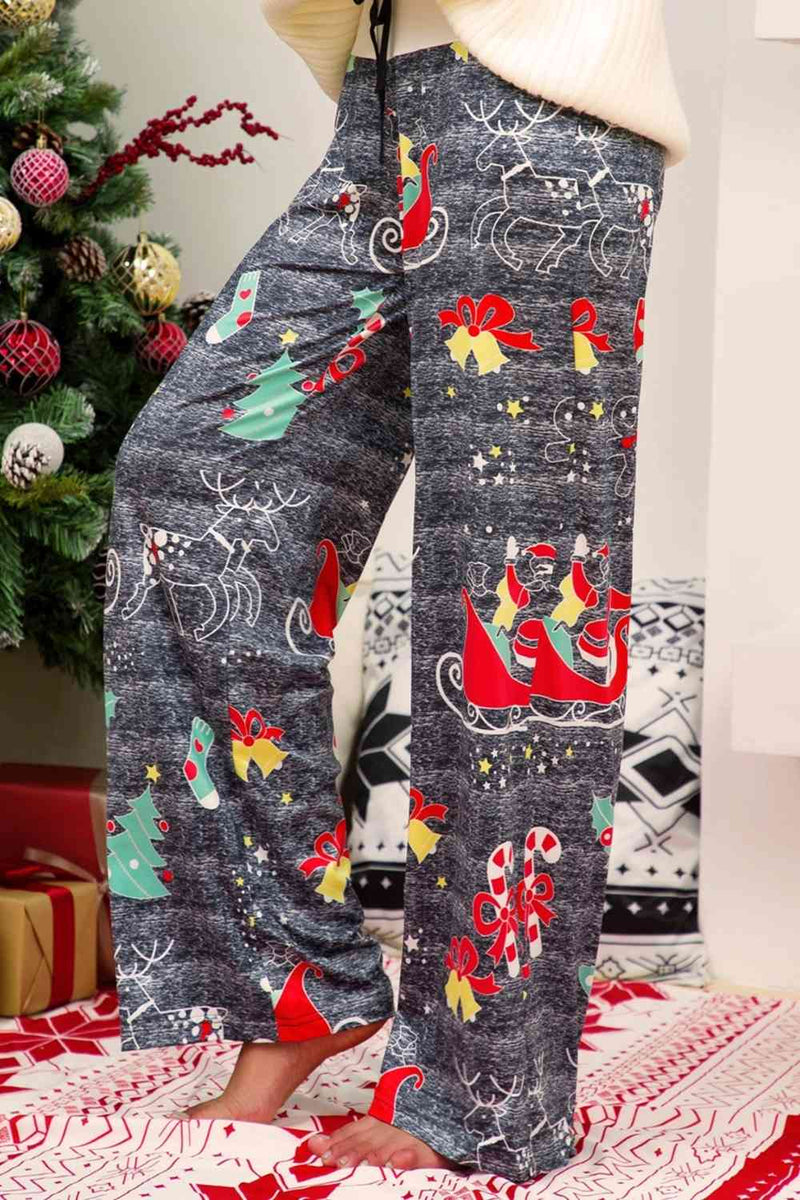 Pantalones navideños de pierna recta