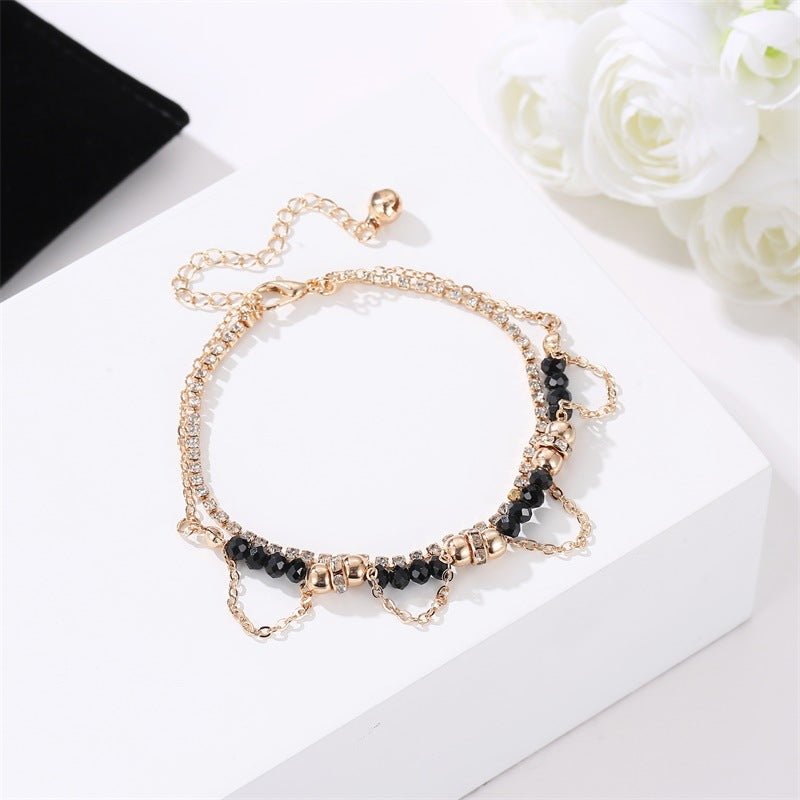 Pulsera con borlas de diamantes