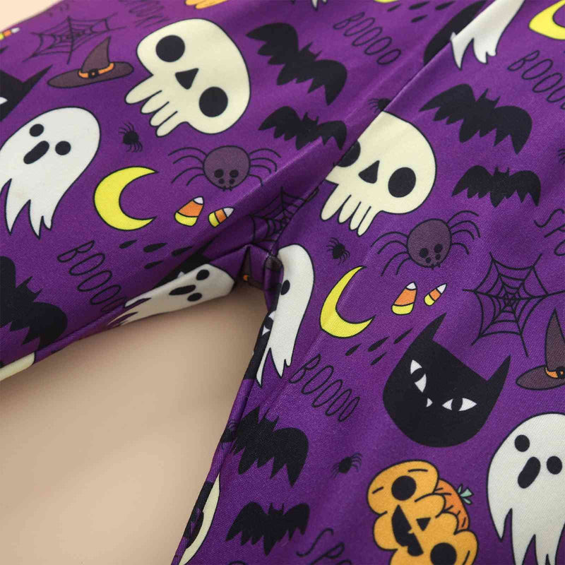 Conjunto de body con cuello redondo y pantalones largos estampados MY FIRST HALLOWEEN