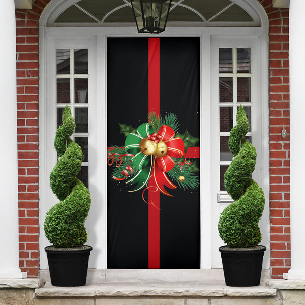 Christmas Decor Bow (Black) - Christmas Door Sock