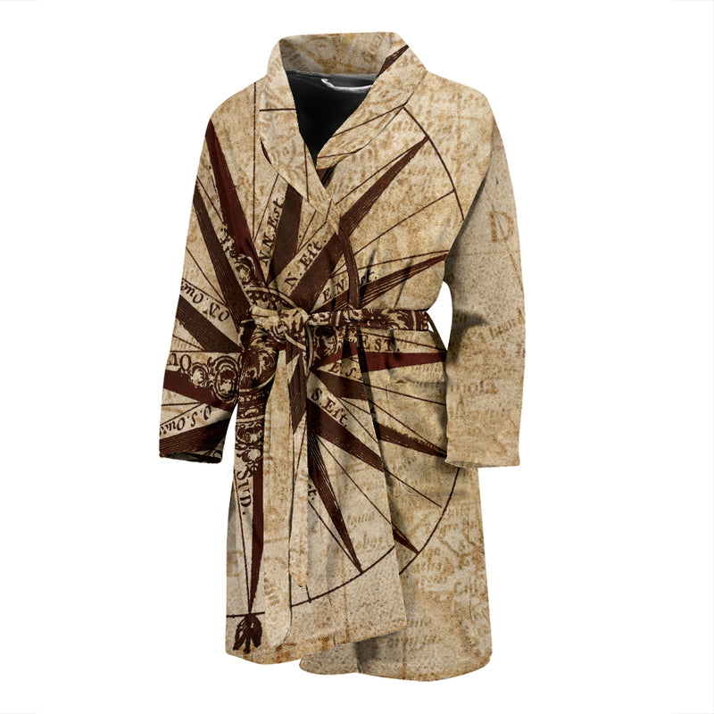 Antique Map Men's Bath Robe