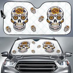 Sugar Skull Car Sun Shade