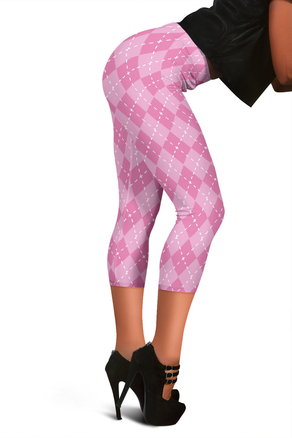 Capris de mujer Argyle rosa