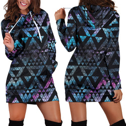 Geometeric Nebula Hoodie Dress